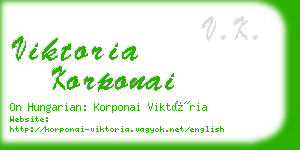 viktoria korponai business card